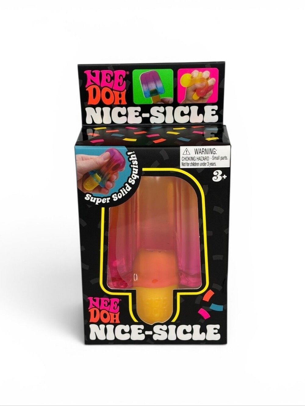 NeeDoh Nice Sicle Sherbert Orange Pink Squishy Fidget Toy Collectible